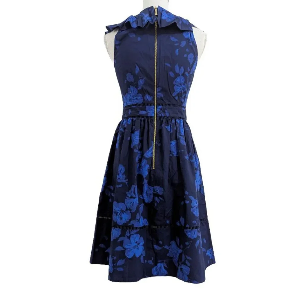 Kate Spade Hibiscus Ruffle V-Neck Dress